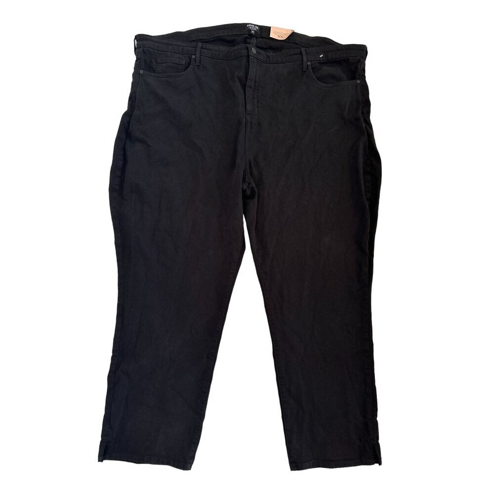 Curves 360 by NYDJ, Slim Straight Ankle Jeans, Black, Size 28